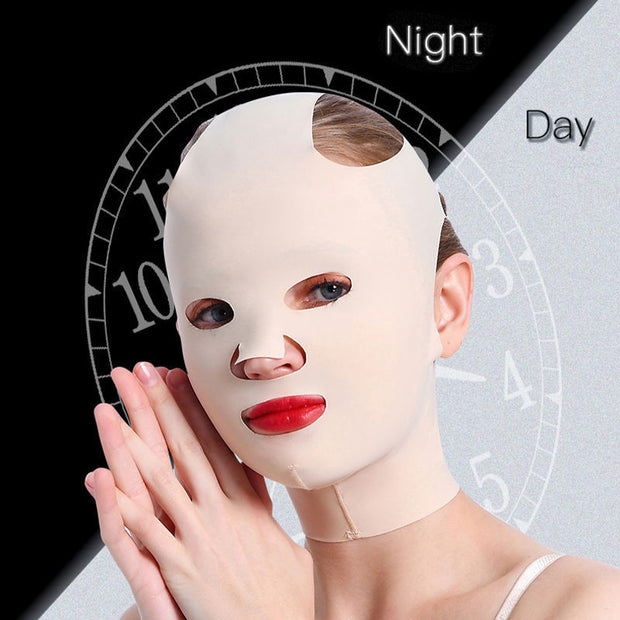 Full Face Carving Mold Beauty Skin Lifting Headgear V Face Mask