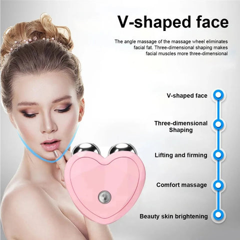 EMS Face Lifting Machine Facial Massager Microcurrent Roller Skin Tightening Rejuvenation Beauty Charging Facial Anti Wrinkle